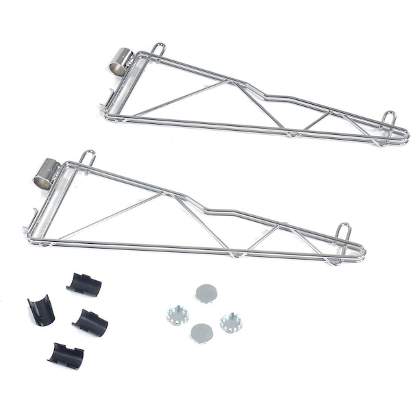 Global Industrial Adjustable Single Shelf Support Kit 18 Deep, Steel, 2PK 188CP46 - main